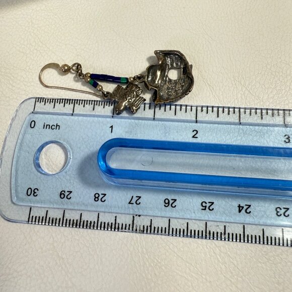 Shube's Manufacturing Sterling Silver Noahs Ark Dangle Earrings Signed - Picture 6 of 10